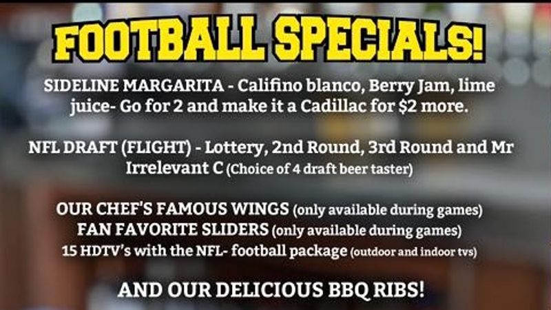 Sunday Football Specials!!!