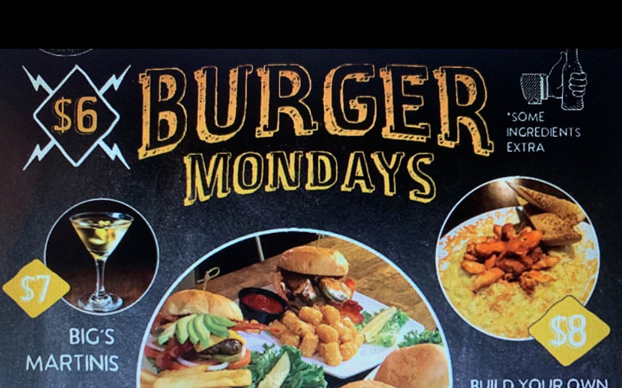 Burger Monday Specials!!  