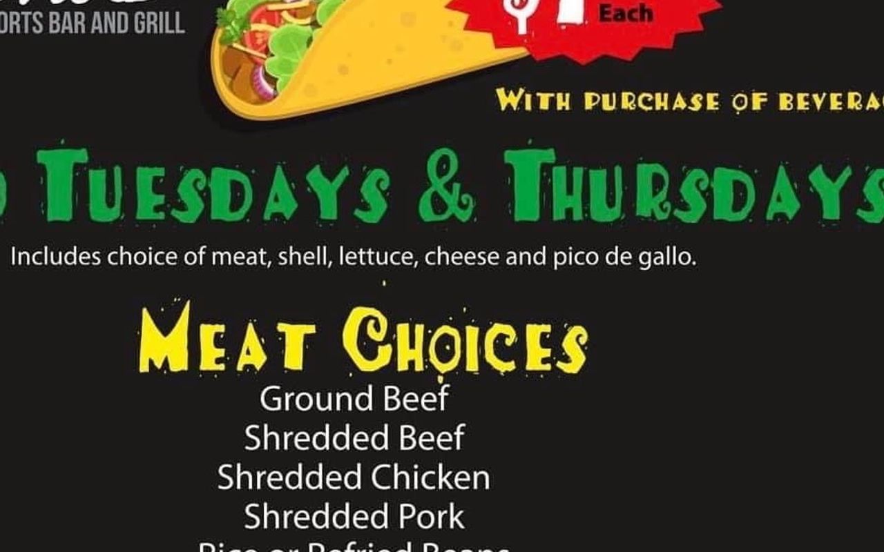 Taco Thursday’s!!   $1.50 Taco’s 