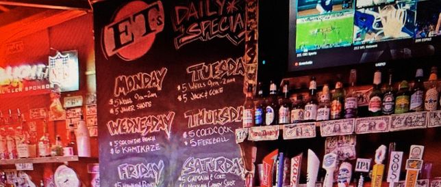 ET's Sports Lounge-NO FB, Instagram or email. Dive bar with no events or specials