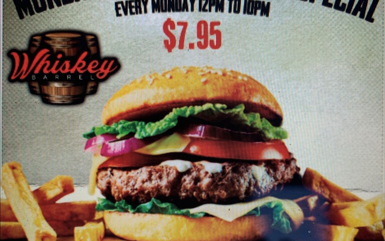 Monday Gourmet Burger Specials!!  12-10
